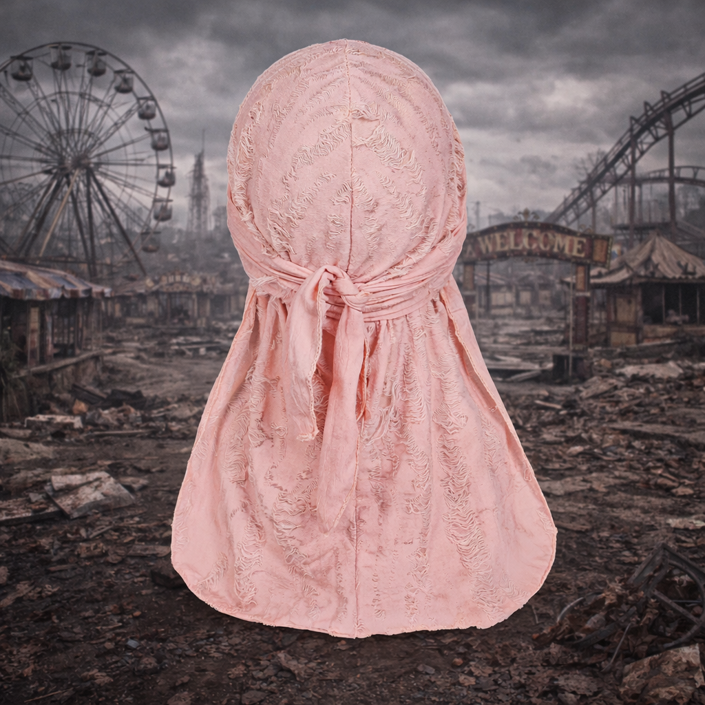 Salmon Pink Tattered Durag