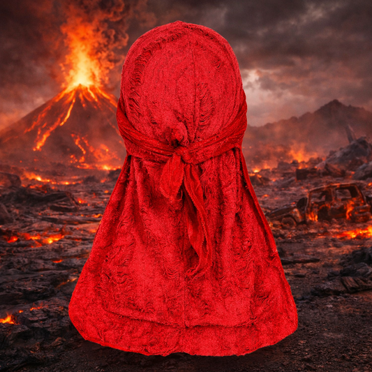 Magma Red Tattered Durag
